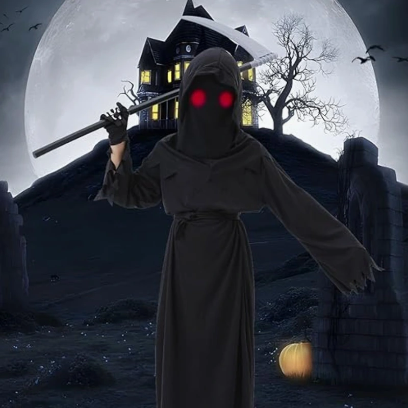 Costume de faucheuse de maison hantée d'école pour enfants